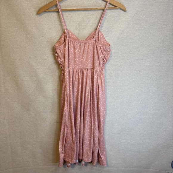 Drimmaks Womens Polka Dot Dress Small Cottagecore Sundress Pink Feminine Flirty - Picture 5 of 9